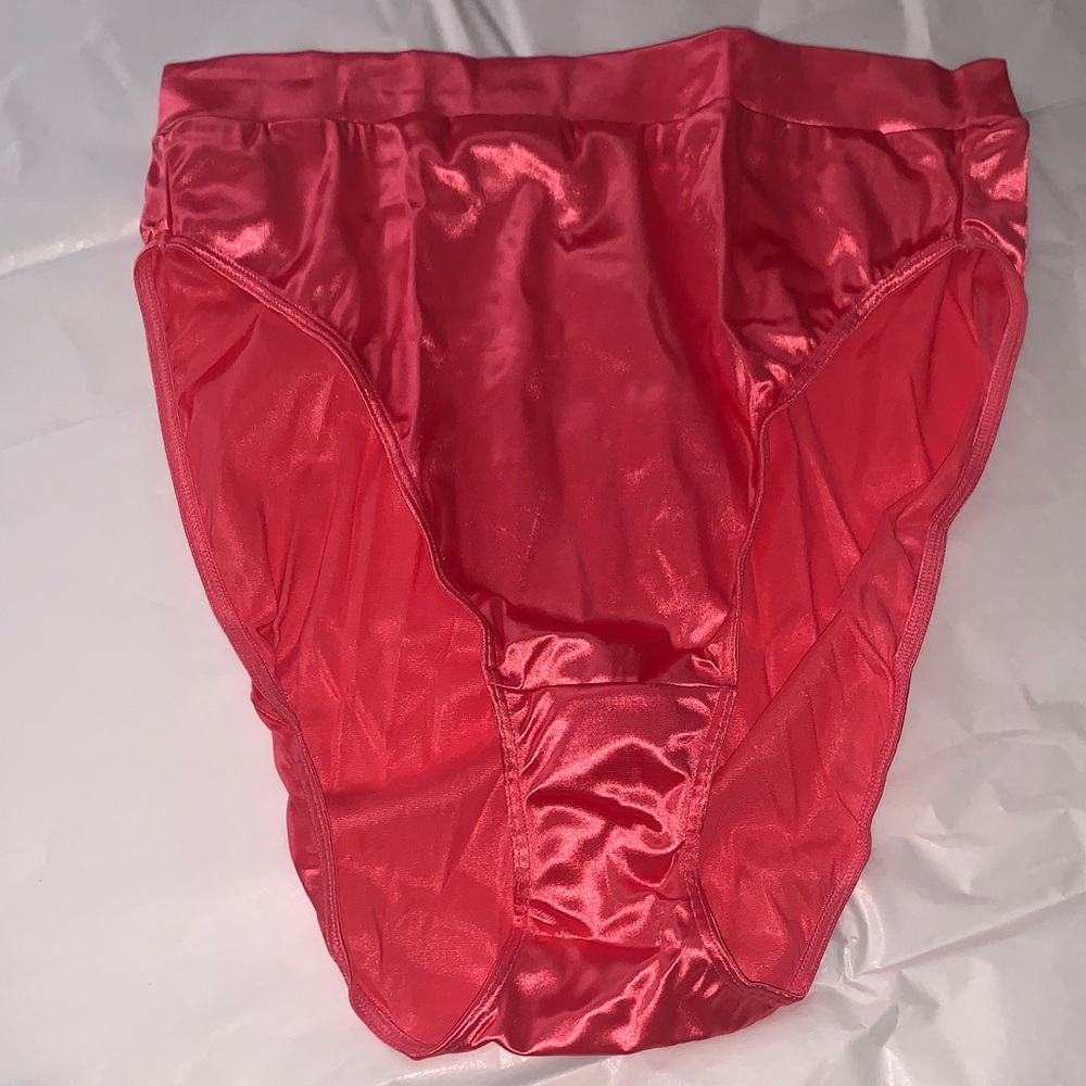 Victoria's Secret Vibrant Melon/High-Leg Satin Briefs
